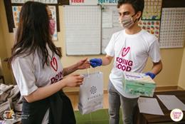More than 100 countries celebrated Good Deeds Day 2021. Good Deeds Day participants in Moldova preparing giveaway packages for the elderly.