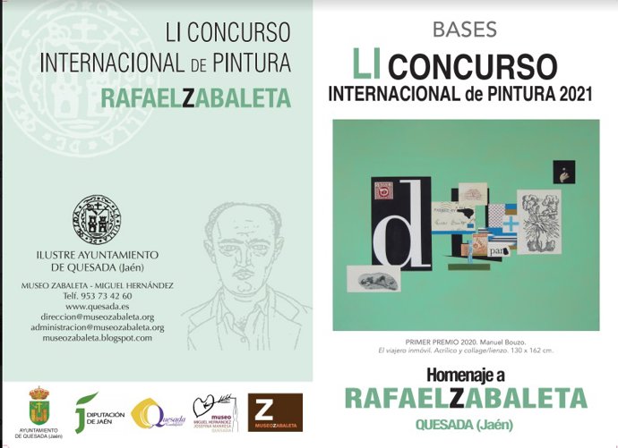 Cartel del 51 Concurso Internacional de Pintura Homenaje a Rafael Zabaleta.