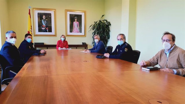 Reunión de coordinación en Delegación del Gobierno antes del Sporting de Gijón-Real Oviedo