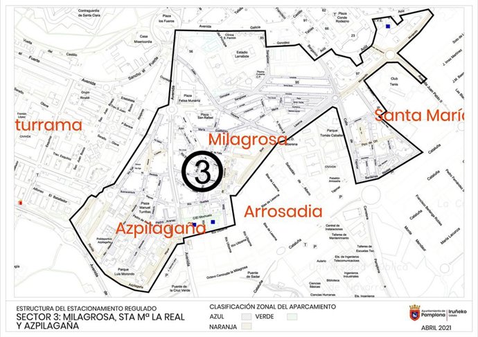 El Ayuntamiento de Pamplona aprueba nuevas plazas de aparcamiento verde para vecinos de Milagrosa