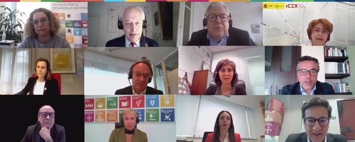 Algunos de los participantes de la jornada virtual organizada por Spainsif y la Red Española del Pacto Mundial