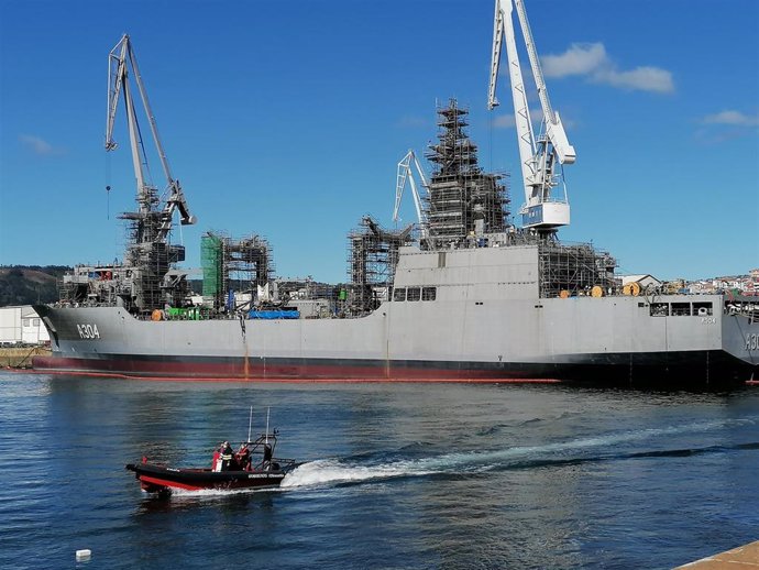 Archivo - Buque logístico que Navantia Ferrol construye para la Armada de Australia.