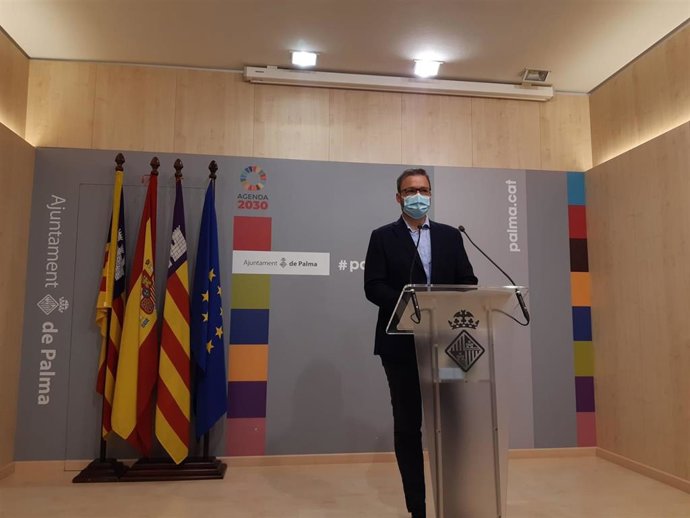 El alcalde de Palma, José Hila, en rueda de prensa.