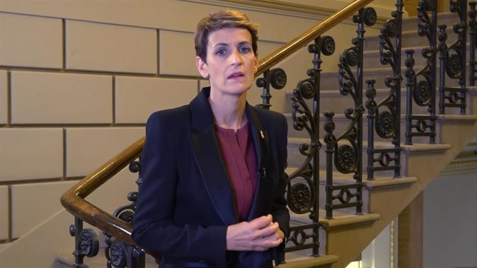 Archivo - La presidenta de Navarra, María Chivite.