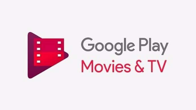 Logo en inglés de la aplicación de Google Play Películas