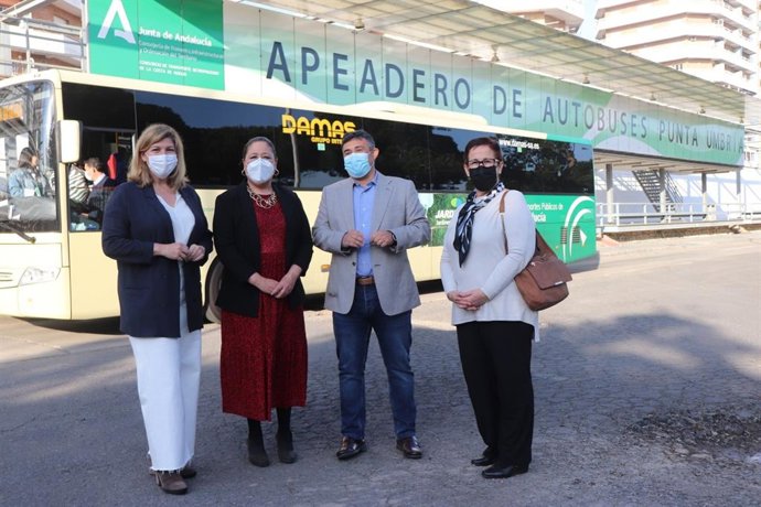 Visita al apeadero de autobuses de Punta Umbría (Huelva).