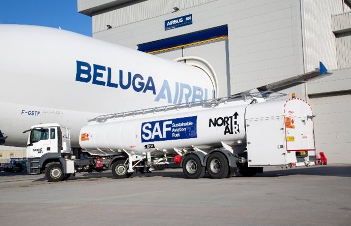 'Super Ransportador' Beluga De Airbus En La Planta De Broughton (Gales).