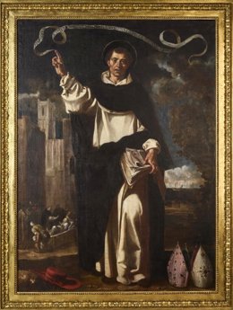 Los dominicos instalan un óleo de San Vicente Ferrer del siglo XVII en el atrio de su iglesia en el Vedat de Torrent