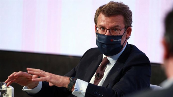 El presidente de la Xunta, Alberto Núñez Feijóo, en el foro 'Wake up, Spain!, organizado por El Español, Invertia y D+I.