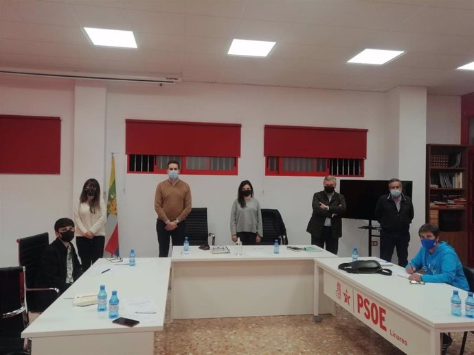 Imagen de archivo de la constitución de la gestora del PSOE de Linares.