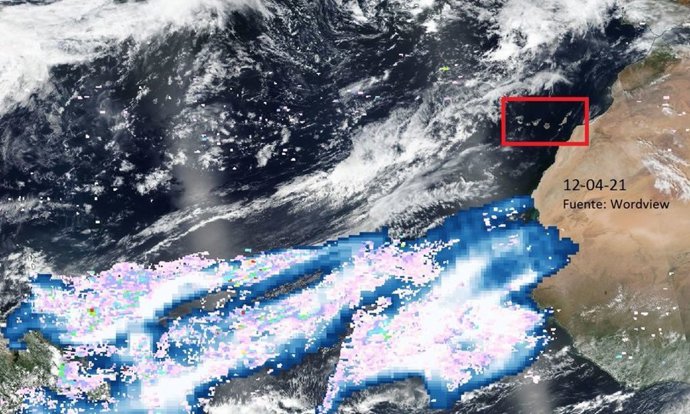 Evolución de la 'nube' de azufre en relación a Canarias