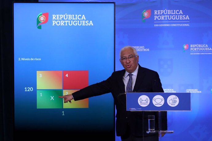 Archivo - 11 March 2021, Portugal, Lisbon: Portuguese Prime Minister Antonio Costa holds a press conference to announce the plan to ease the coronavirus restrictions at the Ajuda Palace. Photo: Pedro Fiuza/ZUMA Wire/dpa