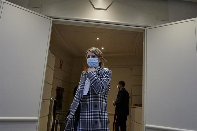 Archivo - La ministra de Trabajo, Yolanda Díaz, en el Senado