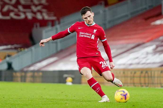 Archivo - Liverpool defender Andrew Robertson during the English championship Premier League football match between Liverpool and West Bromwich Albion on December 27, 2020 at Anfield in Liverpool, England - Photo Malcolm Bryce / ProSportsImages / DPPI