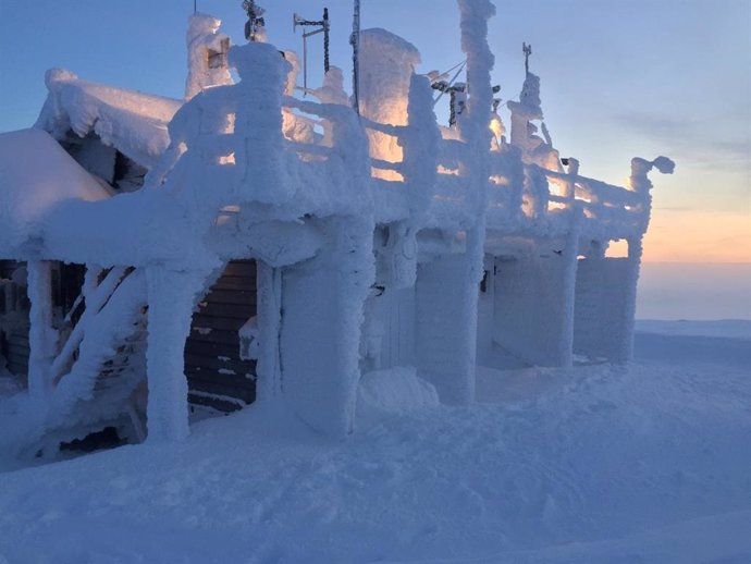Estación de observación del Instituto Meteorológico de Finlandia utilizada en el estudio, Parque Nacional Pallas, Finlandia ártica.