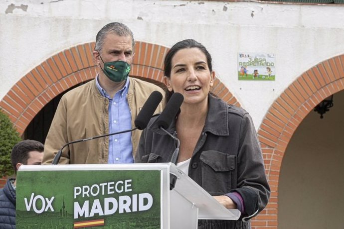La candidata de Vox a la Presidencia de la Comunidad de Madrid, Rocío Monasterio, en un acto en Pinto.