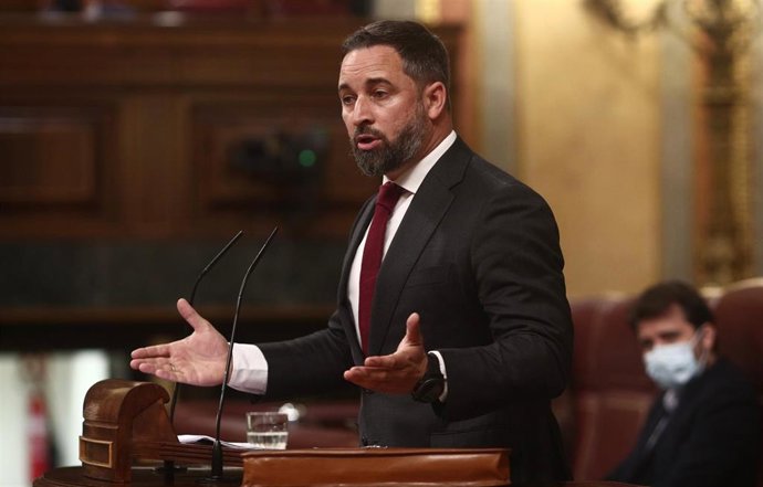 El líder de Vox, Santiago Abascal, en el Congreso