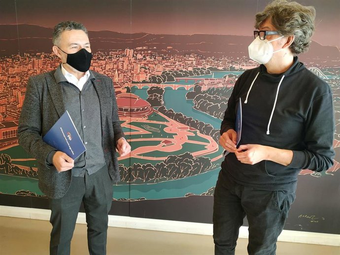 Conrado Escobar y Antonio Ruiz Lasanta, tras la rueda de prensa