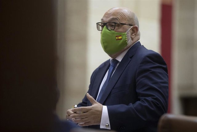 Archivo - El portavoz del grupo parlamentario Vox, Alejandro Hernández  