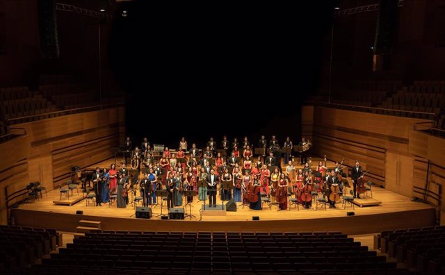 La Joven Orquesta Sinfónica de Valladolid en concierto.