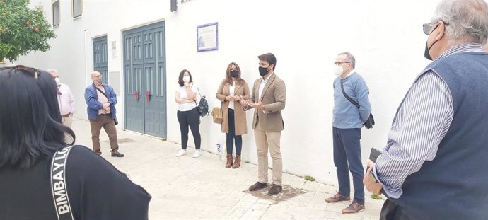 Beltrán Pérez, durante su visita a la Macarena