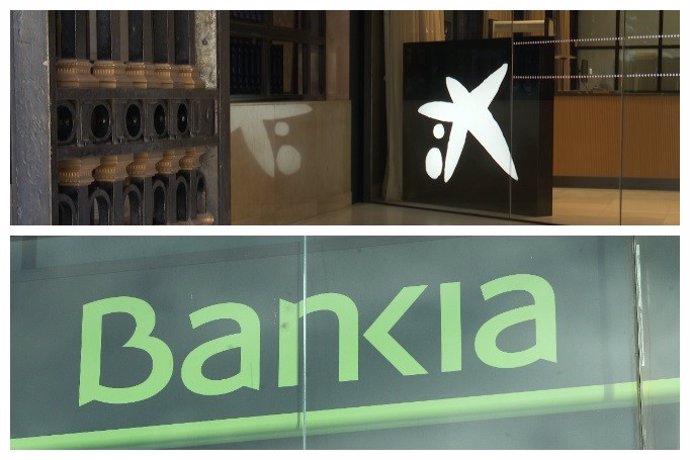 Archivo - CaixaBank y Bankia