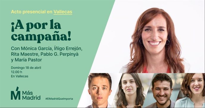 Más Madrid arranca este domingo la campaña "en casa", en Vallecas