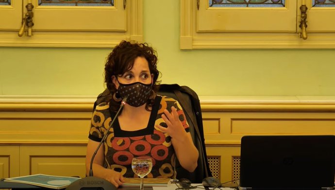 La coordinadora de Rezero en Baleares, Roser Badia, en el Parlament.