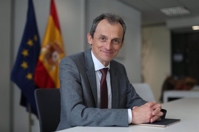 El ministro de Ciencia e Innovación, Pedro Duque, durante una entrevista para Europa Press