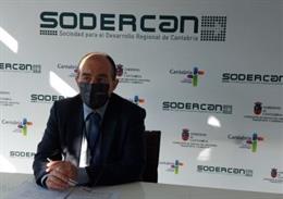 El consejero delegado de Sodercan, Rafael Pérez Tezanos, durante la jornada