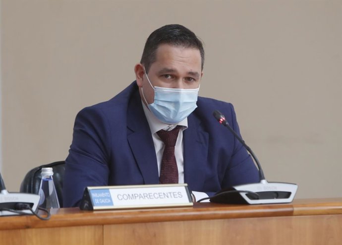 El director de la Axencia Galega da Calidade Alimentaria (Agacal), José Luis Cabarcos, en la comisión