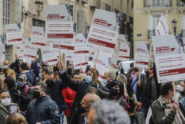 Protesta del sector del juego ante el Palau de la Generalitat