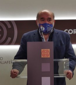 El alcalde de Calatayud, José Manual Aranda, en las Cortes de Aragón.