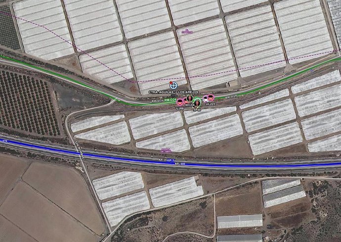 Imagen por satélite del lugar del accidente