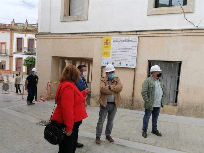 Visita a Niebla del delegado de Regeneración, Justicia y Administración Local en Huelva, Alfredo Martín.