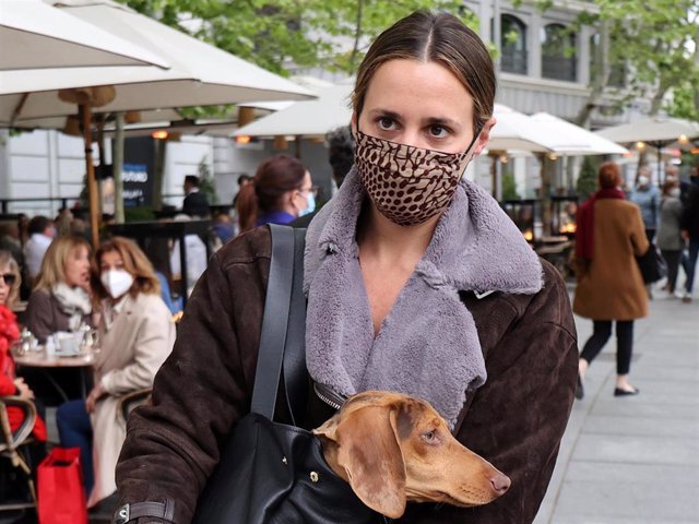 Claudia Osborne dio un paseo con su mascota por el centro de la capital