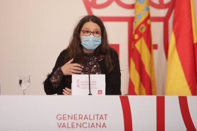 Archivo - Mónica Oltra comparece como portavoz del Consell