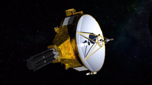 Impresión artística de la nave espacial New Horizons de la NASA, camino a un encuentro en enero de 2019 con el objeto 2014 MU69 del cinturón de Kuiper.