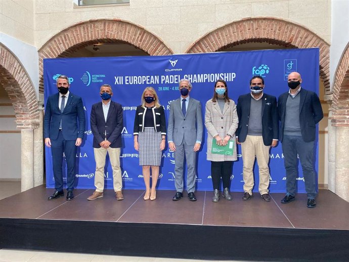 Presentación del campeonato europeo de Pádel que se celebra en Marbella a finales d e junio