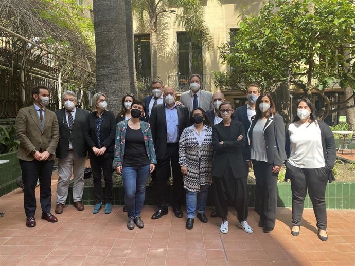 Presentación de la precandidatura de los abogados Gonal Oliveros y Anna Boza a las elecciones al Decanato y la Junta de Gobierno del Colegio de la Abogacía de Barcelona (Icab), el 16 de abril de 2021.