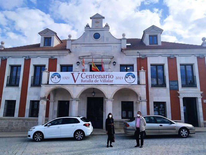 Nuria Duque, de visita en Villalar.