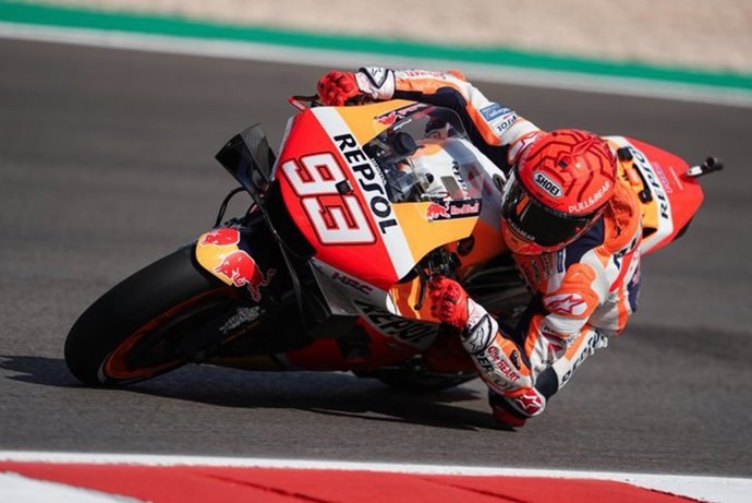 El piloto español Marc Márquez (Repsol Honda) durante los entrenamientos libres del Gran Premio de Portugal 2021
