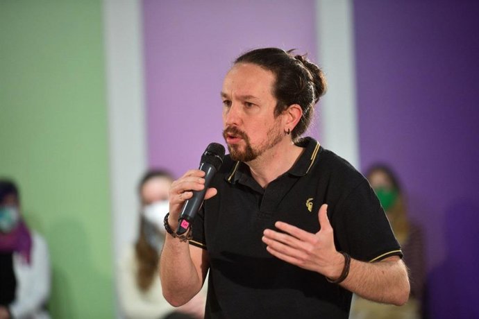 El candidato de Unidas Podemos a las elecciones de Madrid, Pablo Iglesias