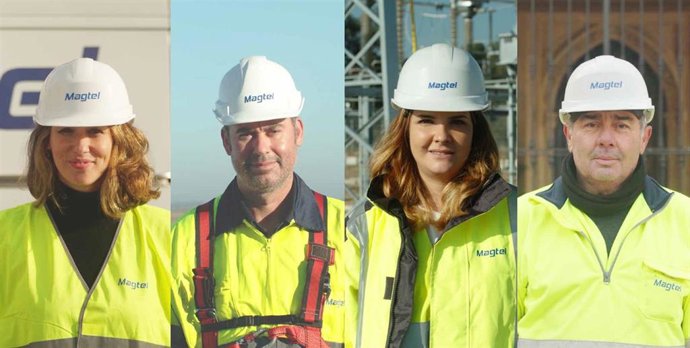 Empleados, hombres y mujeres, de Magtel.