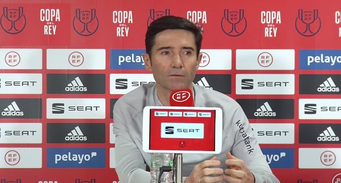 Marcelino García Toral en rueda de prensa