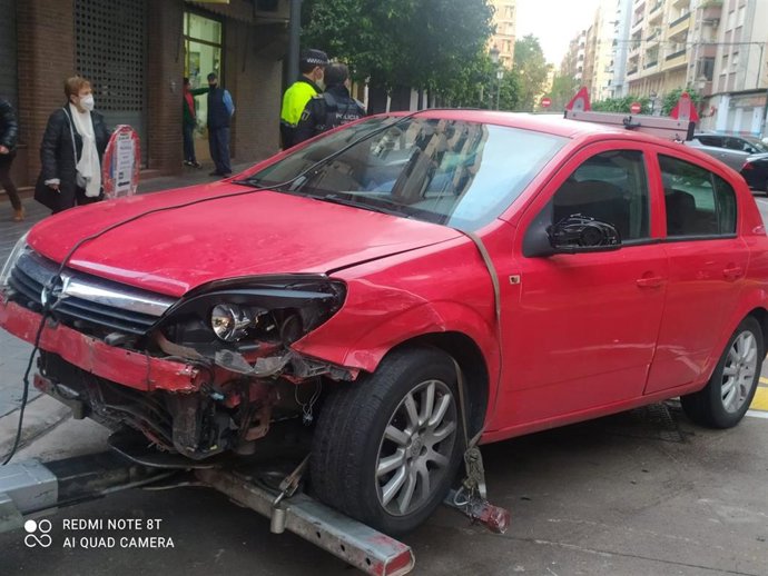 Daño ocasionado por el detenido en un vehículo