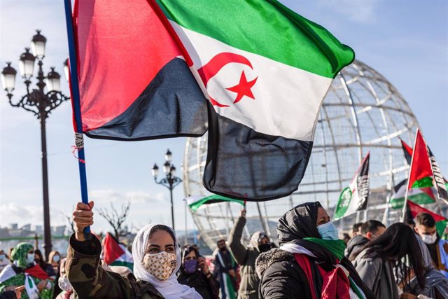 Archivo - Protesta por la autodeterminación del Sáhara Occidental en San Sebastián