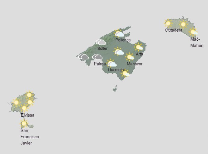 Predicción meteorológica para hoy sábado, 17 de abril, en Baleares: posibles chubascos y nieve en cotas altas