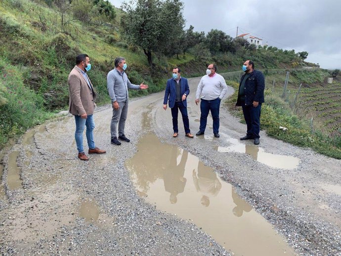 José Luis Ruiz Espejo, secretario general del PSOE de Málaga, en el Camino de la Cornisa de los Montes de Málaga