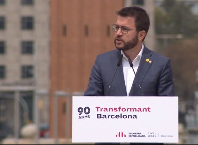El candidato de ERC a la Presidencia de la Generalitat, Pere Aragonès
